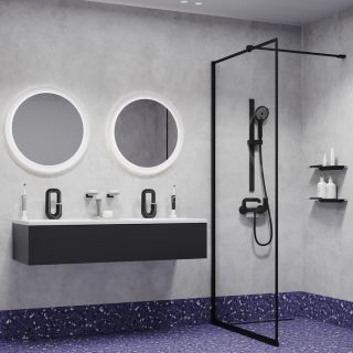 Смеситель для ванны IDDIS Twist Push Control TWIBLBTi02WA чёрный матовый